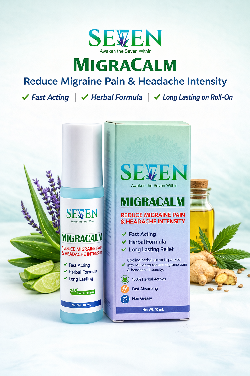 SE7VEN MigraCalm Roll-On Gel Bhang Baba