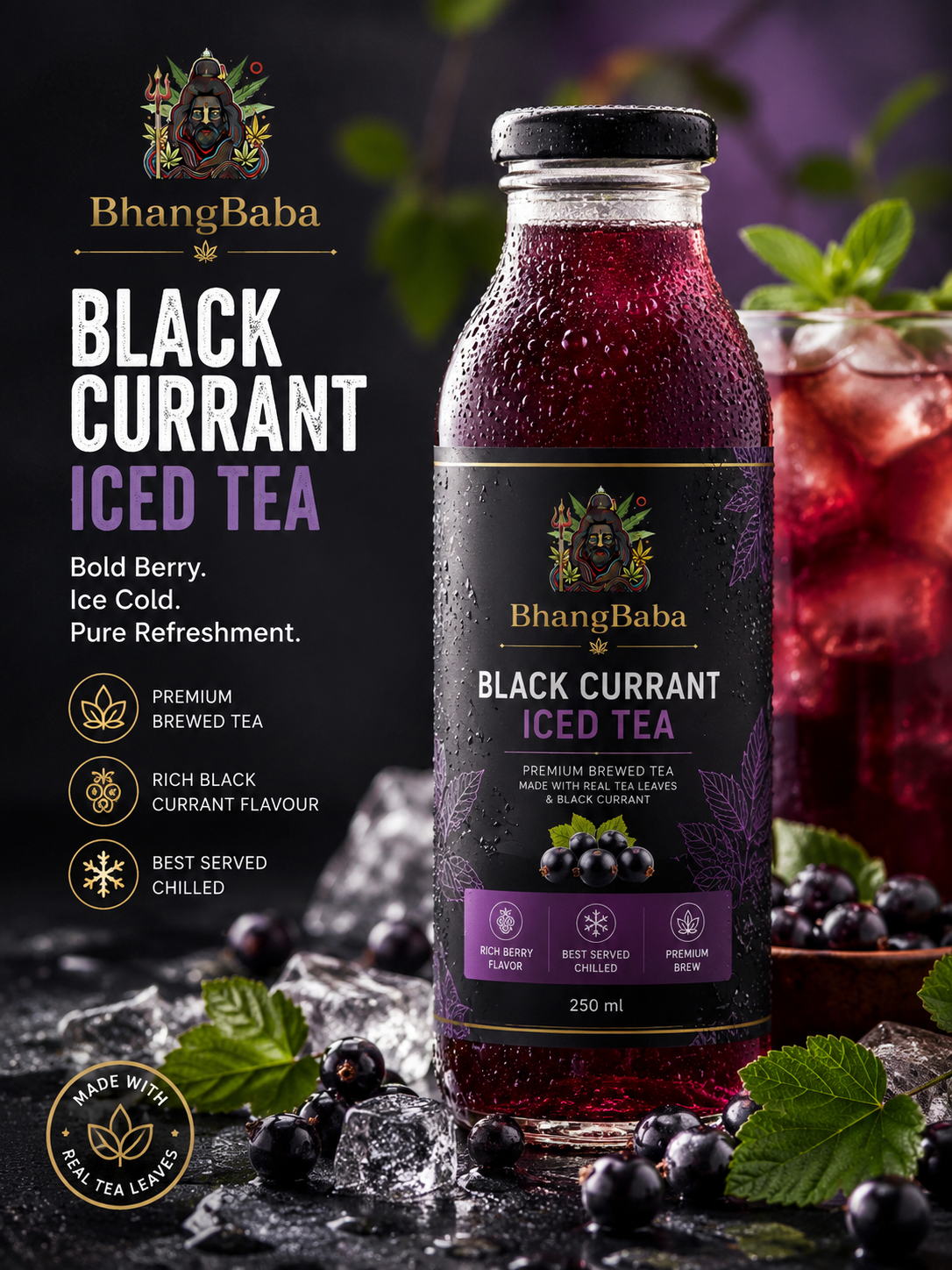 BhangBaba Black Currant Iced Tea Bhang Baba